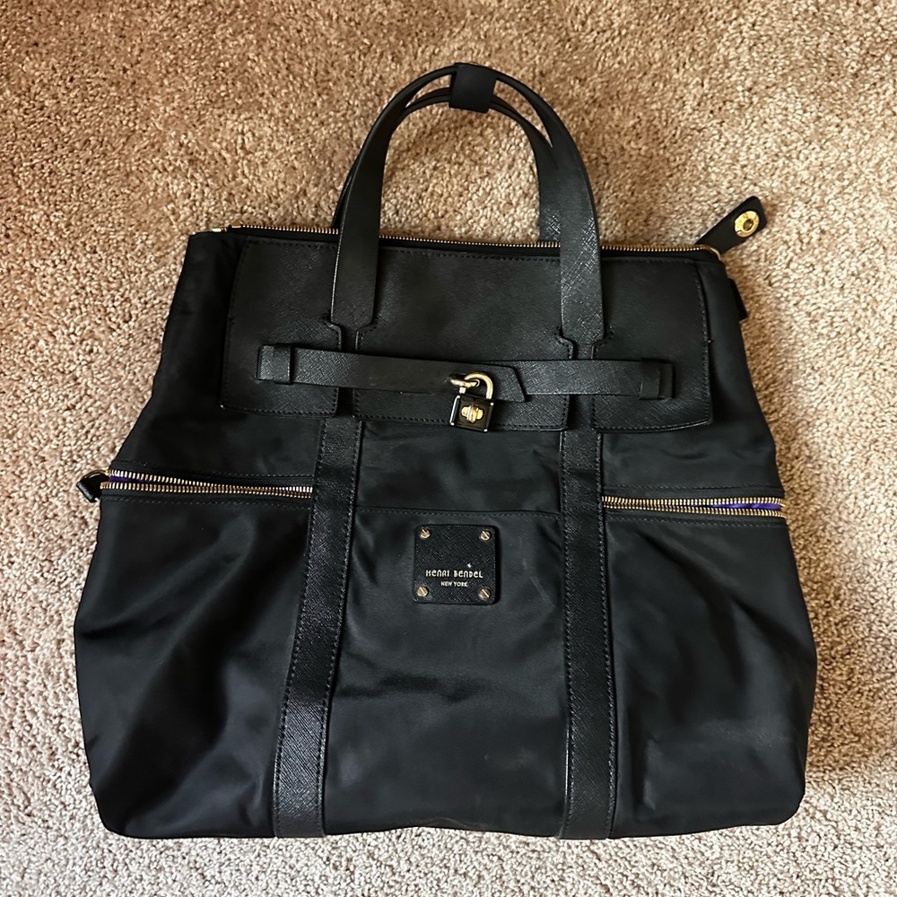 Beautiful large Henri Bendel convertible bag.